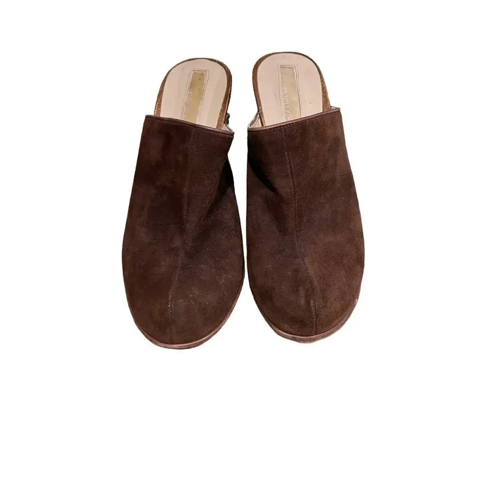 Shoes - clogs WoodHigh heel  Michael Kors chocolate brown suede size 9